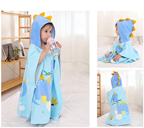 Tonwhar Kids Bath/Pool/Beach Hooded Poncho Towel-Cartoon Animal Pattern Cotton Beach Towel For Baby And Kids #TOP1