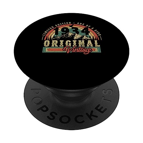 1934 Vintage Cumpleaños Retro Hombres Señoras Regalo PopSockets PopGrip Intercambiable
