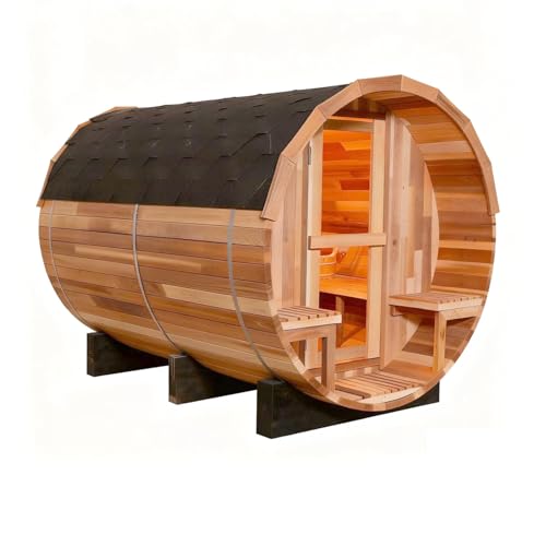 Outdoor Cedar Sauna with Porch for 6-8 People