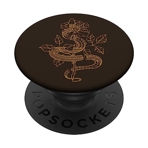 Emo Goth Alt Y2K Hada Grunge Grunge Gráfico Flor Rosa Serpiente PopSockets PopGrip Intercambiable