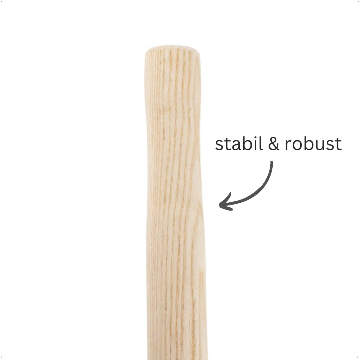 Rekord Wiedehopfhauenstiel aus Holz, Länge: 105 cm, stabil und robust, für etliche Gartenarbeiten mit Wiedehopfhauen, Wiedehopfhackenstiel, Doppelhackenstiel