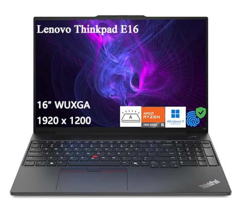 Lenovo ThinkPad E16 Business Laptop, 16' WUXGA, AMD Ryzen 5 7530U (Beat i7-1165G7), Up to 4.5GHz, 40GB RAM, 1TB PCIe SSD, Fingerprint, HDMI, RJ-45, Wi-Fi 6, Backlit, Windows 11 Pro, with 5ave Kit