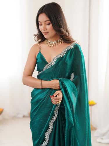 AKHILAM green banarasi silk saree – image 6