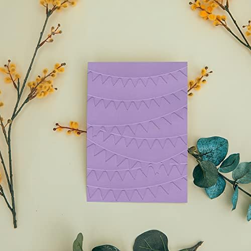 Miniatura 5 de Carpeta de estampado de fondo de bandera para hacer tarjetas, marco geométrico triangular, carpeta de plástico reutilizable para bricolaje, álbumes