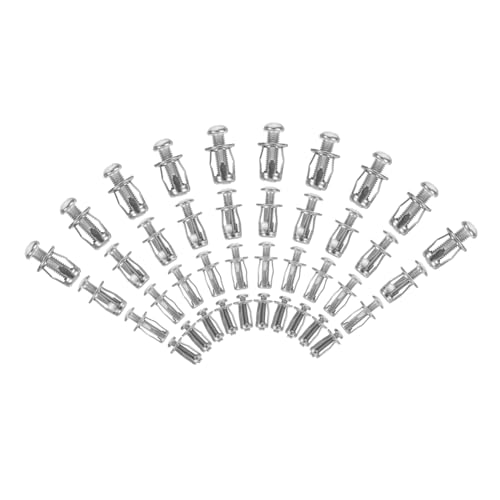 Amosfun 40pcs Petal Expansion Screws Metal Anchors for Concrete Walls and Drywall Expansion Bolts for Commercial Projects