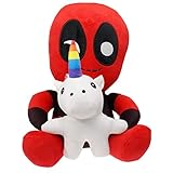 peluche deadpool licorne Relleno de algodón PP de alta calidad y tejidos respetuosos con la piel que te dan una mejor sensación al tacto. Chic suave y se siente como si estuvieras abrazando un algodón de azúcar.