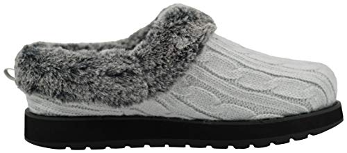 Skechers BOBS from Women's Keepsakes Ice Angel Slipper, Black/Charcoal, 7 W US