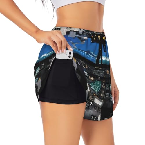 Short d'entraînement double couche confortable pour le sport