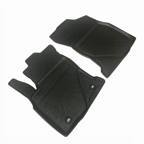 Car Lux AR02555 - Alfombras Alfombrillas a Medida de Goma Tipo cubeta con Borde Alto Delanteras para Hilux Desde 2015 hasta Hoy
