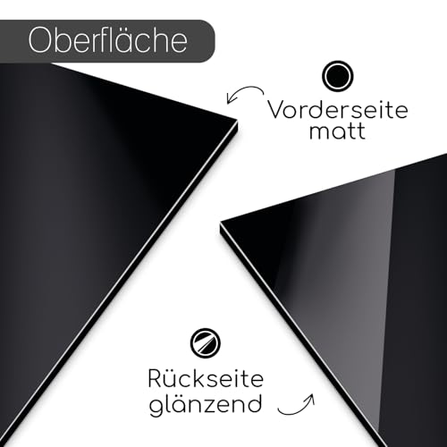 Aluverbundplatte schwarz I wetterfestes Aluminium Schild I für Modellbau Messebau Beschilderung Heimwerker Siebdruck 40 x 60 cm