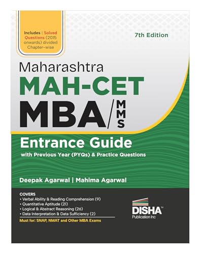 Disha Maharashtra MAH-CET MBA/ MMS Entrance Guide with Previous Y...