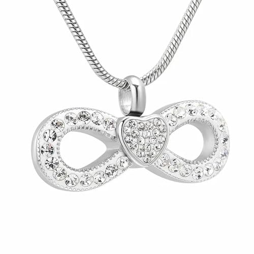 Collier urne funéraire en acier inoxydable pendentif cœur robuste - 2