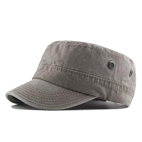 CHENGZI Verstellbare Baseballkappe aus Baumwolle, klassische Militärmütze, für Herren Gr. Einheitsgröße, khaki Cover