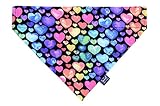 Valentine's Day dog bandana over the collar, slip on pet neckerchief, festive dog & cat accessory, c