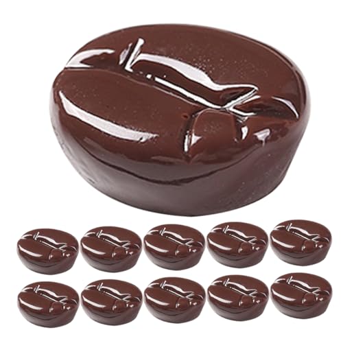 SUPVOX 25pcs Simulated Coffee Beans Artificial Beans Craft Decoration for Diy Craft Accessories and Jewelry Ornament in Coffee Shop Scenario