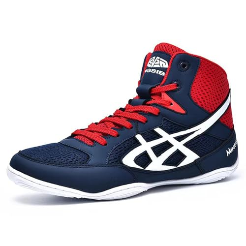 Chaussures de boxe antidérapantes avec maintien de la cheville respirant