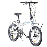 12KG LIGHTWEIGHT FOLDING BIKE: 20 inch folding bike for adult will get you uphill , downtown, and around your neighborhood faster and easier than ever, even with loads up to 120 kg. USER-FRIENDLY DESIGN: Set up or pack up our adult bike in a flash wi...