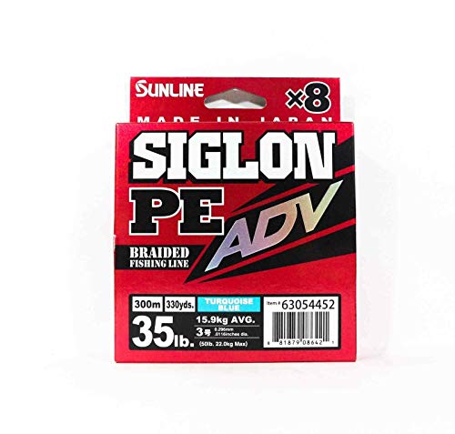 Tresse SIGLON PEX8 Blue ADV 35 LB 300 MT pour pêche sportive