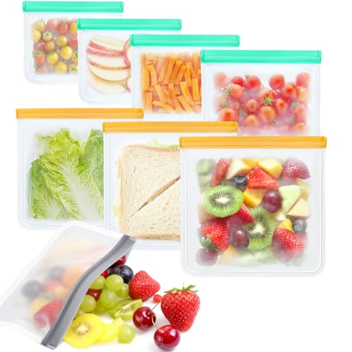 Reusable Freezer Bags Food Storage Bags for Meal Prep