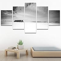 SIGNWIN 5 Panel Canvas Wall Art High Contrast Scenery for Home Decorations Ready to Hang - 60