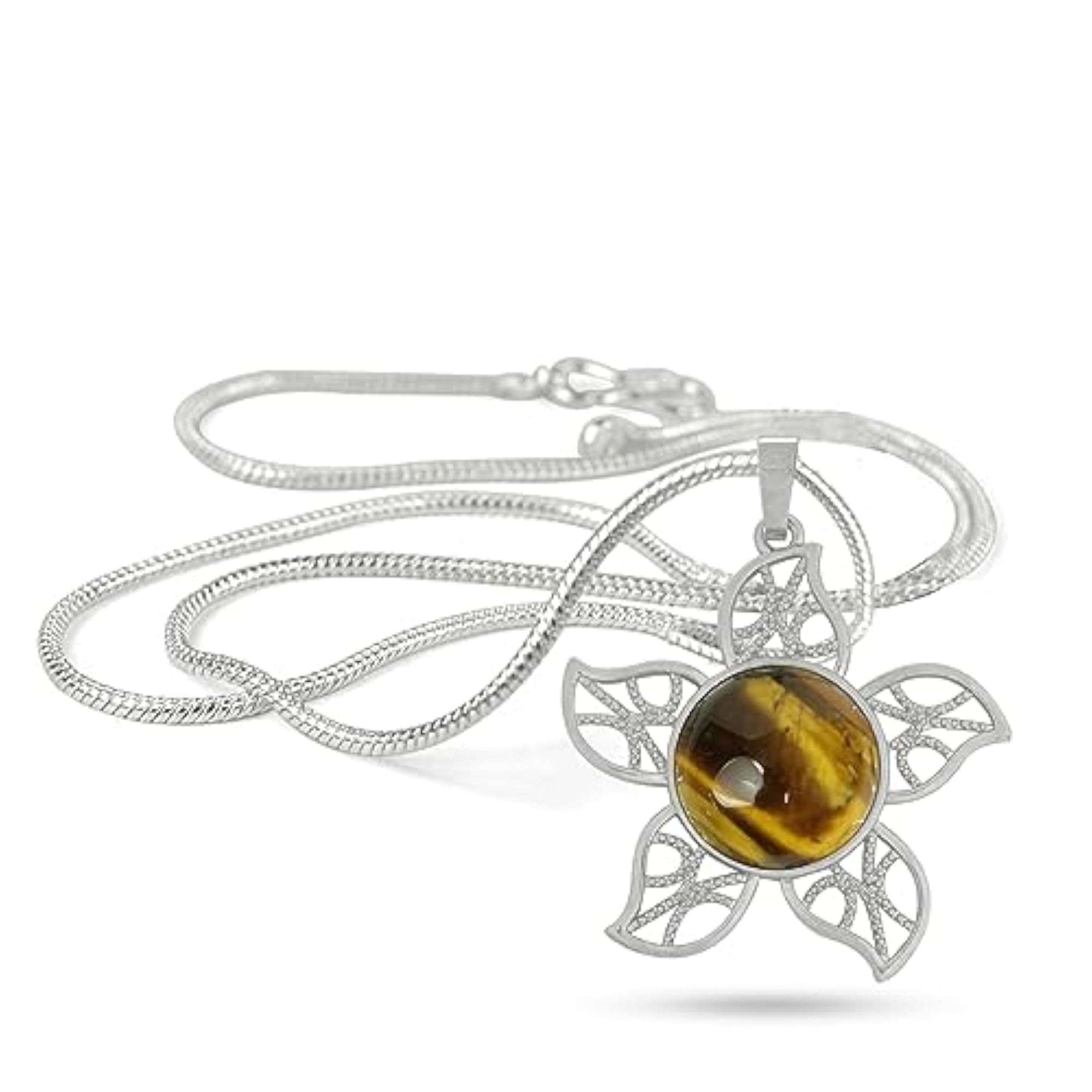 Natural Stone Pendant Necklace, Healing Crystals