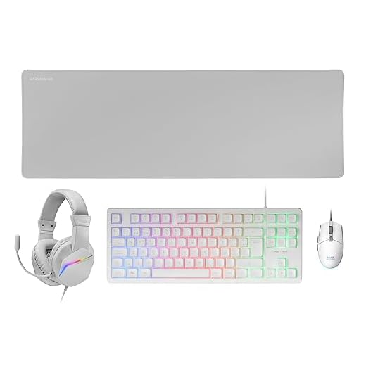 Mars Gaming MCP-RGB3, Pack Gaming Teclado Fixed RGB + Ratón Gaming RGB Flow 3200 dpi + Auriculares Over-Ear RGB + Alfombrilla XXL, Blanco, Idioma Español