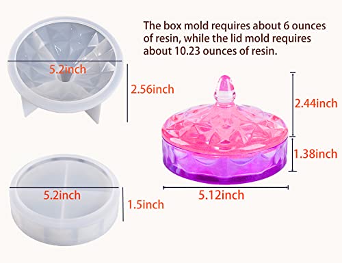 Stackable Box Resin Mold With Lid, Durable Epoxy Storage Box Silicone Mold With Multi-Layer Storage, Reused Organizer Decorative Mold For Storing Jewelry, Accessories, Key Chains, Candy And More #TOP2