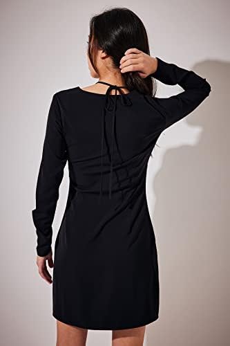 NA-KD Women's Mini Dress with Keyhole Detail Casual Dress, Black, 6 AU :  Amazon.com.au: Clothing, Shoes & Accessories