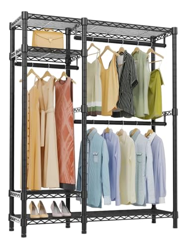 Listado de Closet Sams - 5 favoritos. 49 MAMALAND Closet Armables para Ropa de Metal con 5 Estantes, Rack y Perchero para Ropa con Repisas y Barras Ajustables, Resistente