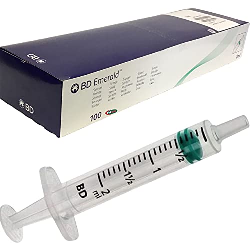 BD 2ml Sterile Disposable Medicine Syringes - 100