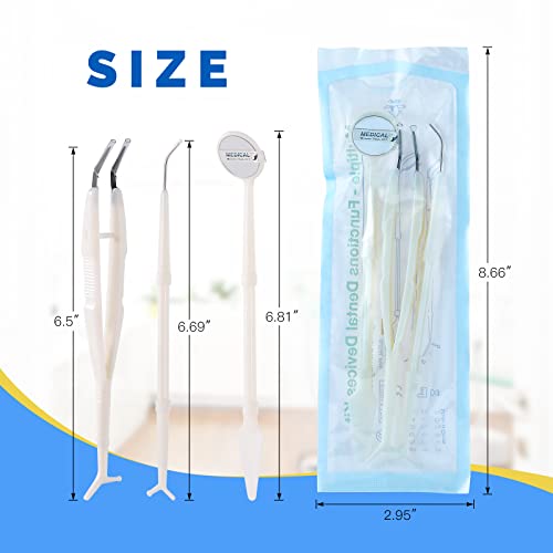 JMU 20 Pack Disposable Dental Examination Kit, 3Pcs Basic Instruments