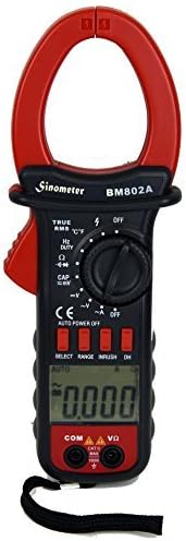 Sinometer BM802A True RMS Auto/Manual AC Clamp Meter,Up to 1,000Amps,Inrush Measurement, Volatge for both AC and DC , Mastech DT266 Upgrade by Sinometer