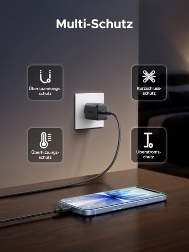 UGREEN USB C Ladegerät 45W, PD iPhone Netzteil, PPS Schnellladegerät – Ansicht 6