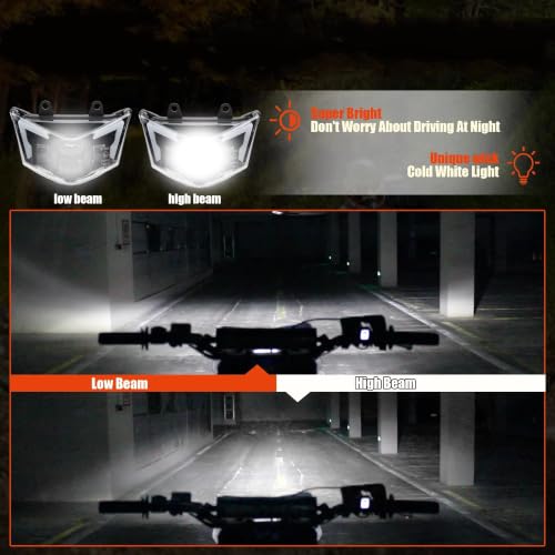 Phare de moto LED puissant pour KLX125 et D-Tracker 2010-2016