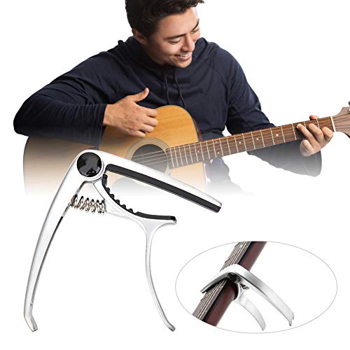 Pince de Capo de Guitare, Accordeur de Clé de Capo en Alliage de Zinc pour Ukulélé de Basse de Guitare Folk(Argent) - Les Beatles, Paul McCartney, John Lennon, RIngo Starr, George Harrison Pince de Capo de Guitare, Accordeur de Clé de Capo en Alliage de Zinc pour Ukulélé de Basse de Guitare Folk(Argent) – Image 6