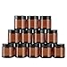Amber Glas Lot de 12 pots vides en verre transparent pour lotion, crème, mini bougies, cosmétiques, marron, 100 ml