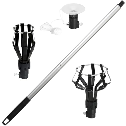 Uniarmoire 12 FT Light Bulb Changer for High Ceilings, Light Bulb Pole Changer for High Ceilings, Light Bulb Changer with Baskets and Suction Cup, Light Bulb Removal Tool for Household