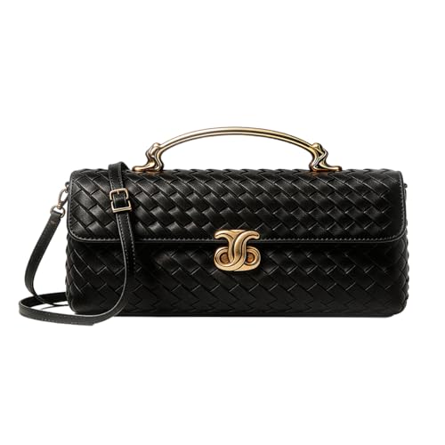 Image of BaiYouDa Evening Woven Clutch Purse Women Trendy Casual Satchel Handbag Vegan Leather Shoulder Bags