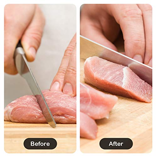 4 in 1 Kitchen Manual Knife Sharpener, 4 Stage Knife Scissors Sharpener, Chef Choice Knife Sharpeners Accessories, Fast Sharpening Kit for Knives & Scissors with Diamond Emery, Ceramic, Tungsten Steel