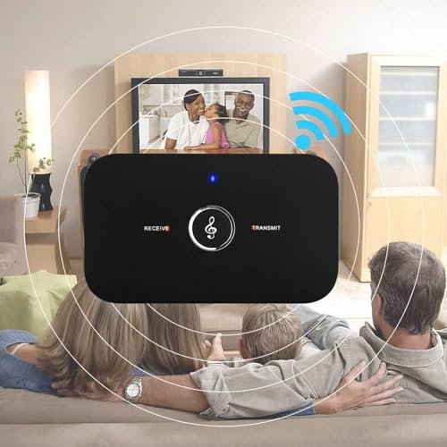 Image of MICROWARE Bluetooth Receiver Transmitter, 2IN1 Wireless Audio Bluetooth Adapter, Compatible for Android /iOS System Phones Tablet PC, Optical RCA AUX 3.5mm Inputs /Outputs