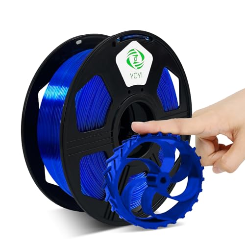 YOYI YOYI 3D Printer Filament, 95A TPU Filament 1.75mm, Flexible Filament, 0.8KG Spool,Dimensional Accuracy +/- 0.03 mm, Soft TPU Filaments of High Elasticity (Blue)