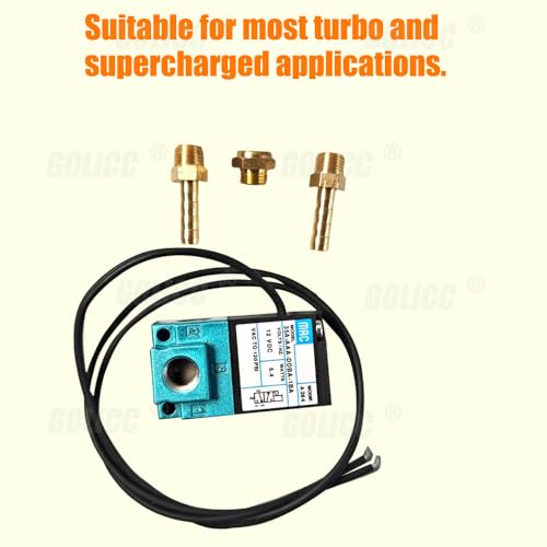 GOLICC Electronic Boost Controller, 3 Port Boost Control Solenoid Valve DC 12V 5.4W 35A-AAA-DDBA-1BA for Turbocharged and Supercharged Vehicles by Golicc - Image 2