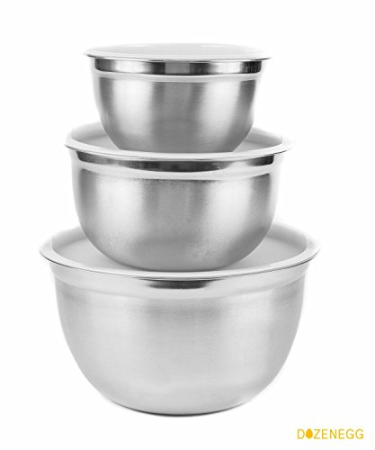 Set de 3 Tazones de Acero Inoxidable con Tapa miniatura 5