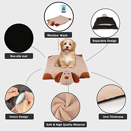 WEOK Heartbeat Puppy Toy, Dog Heartbeat Toy for Dog Anxiety Relief, Heartbeat Behavioral Aid Puppy Toy, Puppy Heartbeat Stuffed Animal, Dog Plush Toys for Dog Soother Cuddle Calming Sleeping - Thumbnail 7