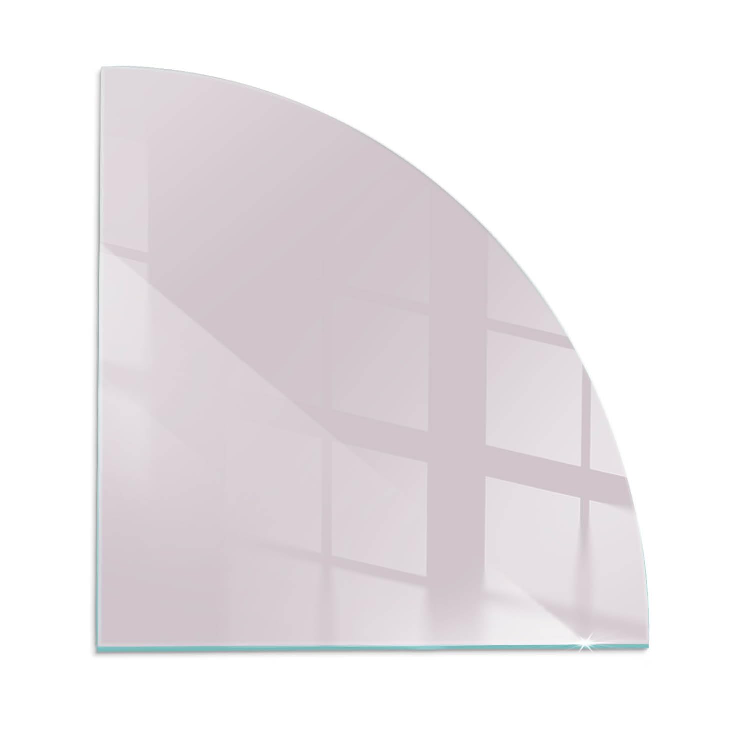 Verre trempé de cheminée 100x100 cm rond violet clair