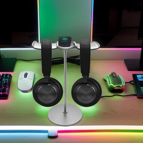 Soporte de metal para auriculares de escritorio y organizador de cascos 5