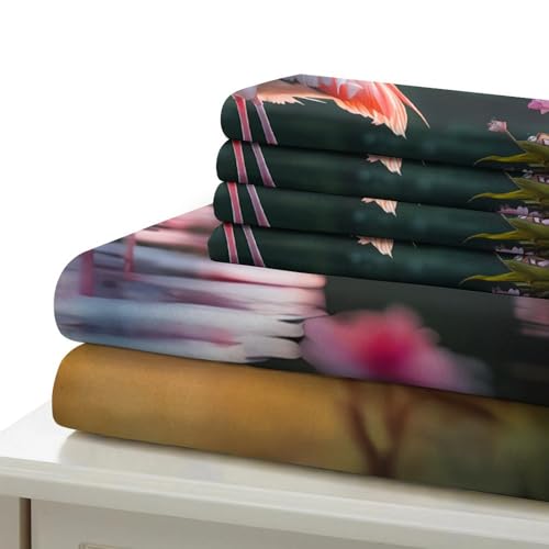 Parure de lit microfibre résistante 200x200 housse de couette imprimée - 7
