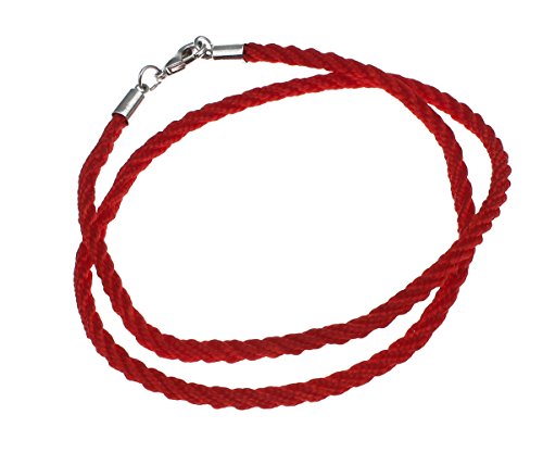 Preisvergleich Produktbild Vifaleno Halskette Nylon geflochten, rot, 3mm