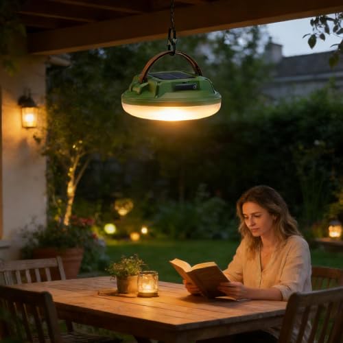 Lanterne solaire de camping rechargeable étanche avec 4 modes LED - 4