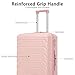 Japovker Luggage Sets 3 Piece, Pink Lightweight & Durable Suitcases with Spinner Wheels & TSA Lock, Expandable PC+ABS Hardshell Suitcases for Travel, Business, Women (Pink, 3 Piece Set)